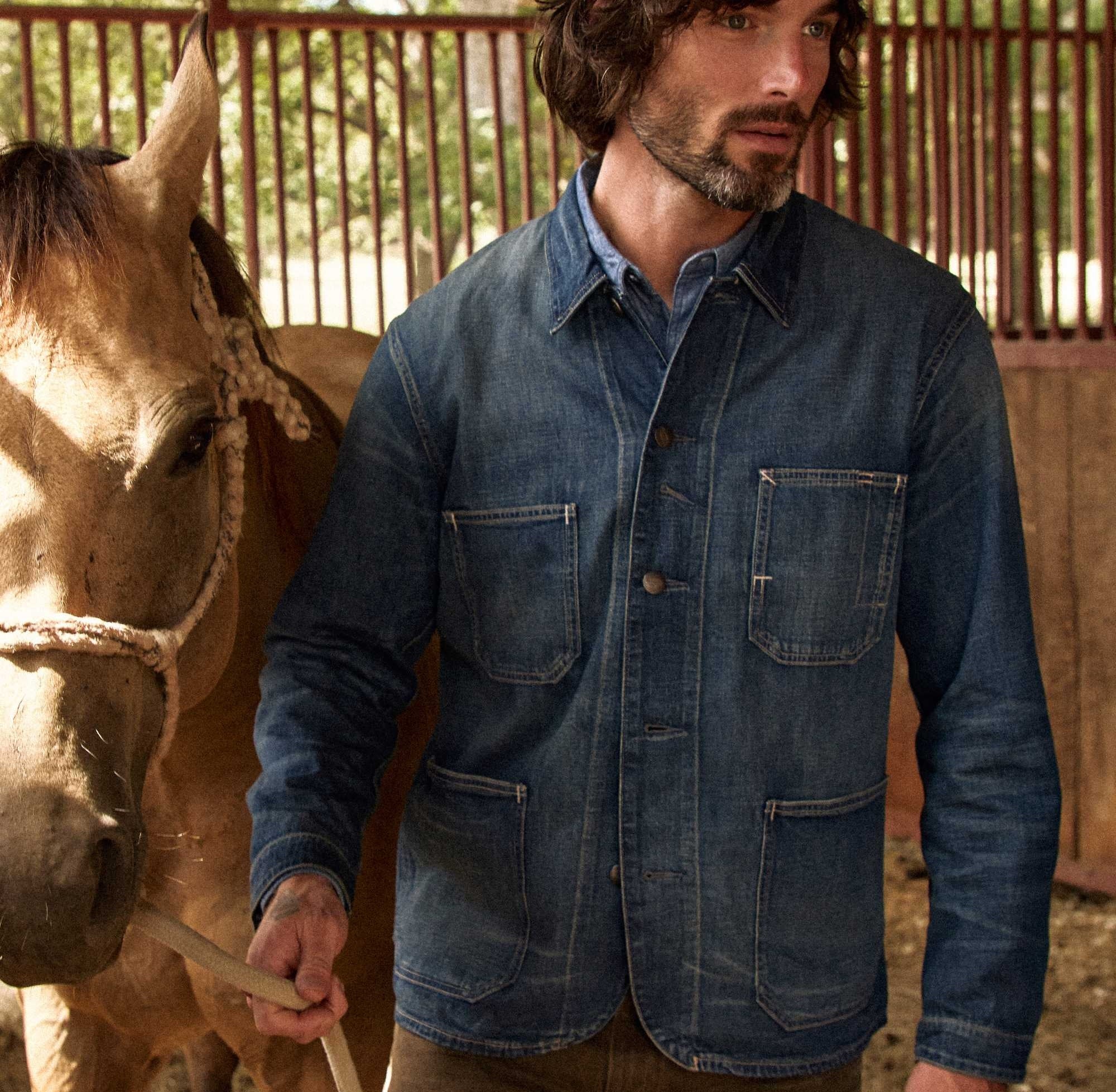 Denim Engineer Jacket - Torrington Wash - RRL - STAG Provisions - Outerwear - Coat / Jacket
