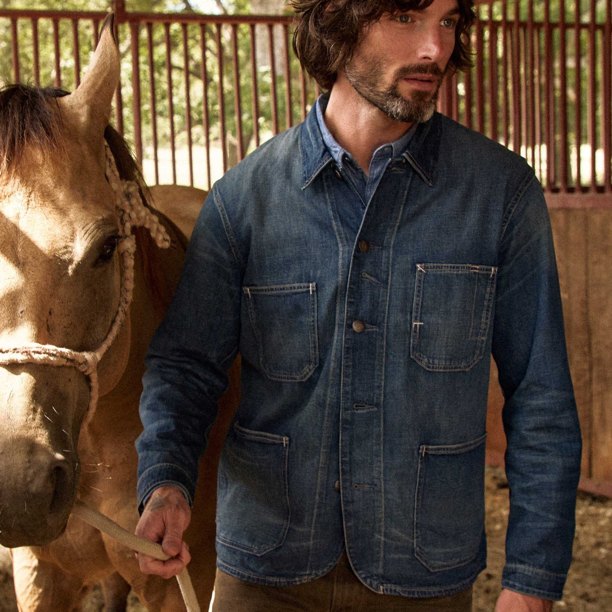 Denim Engineer Jacket - Torrington Wash - RRL - STAG Provisions - Outerwear - Coat / Jacket