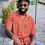 Didcot Shirt - Amalfi Red - Wax London - STAG Provisions - Tops - S/S Woven - Other Pattern