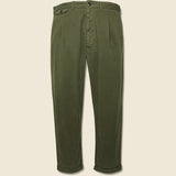 Standard Pleated Chino - Olive - Alex Mill - STAG Provisions - Pants - Twill