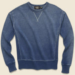 French Terry Sweatshirt - Washed Indigo - RRL - STAG Provisions - Tops - Fleece / Sweatshirt
