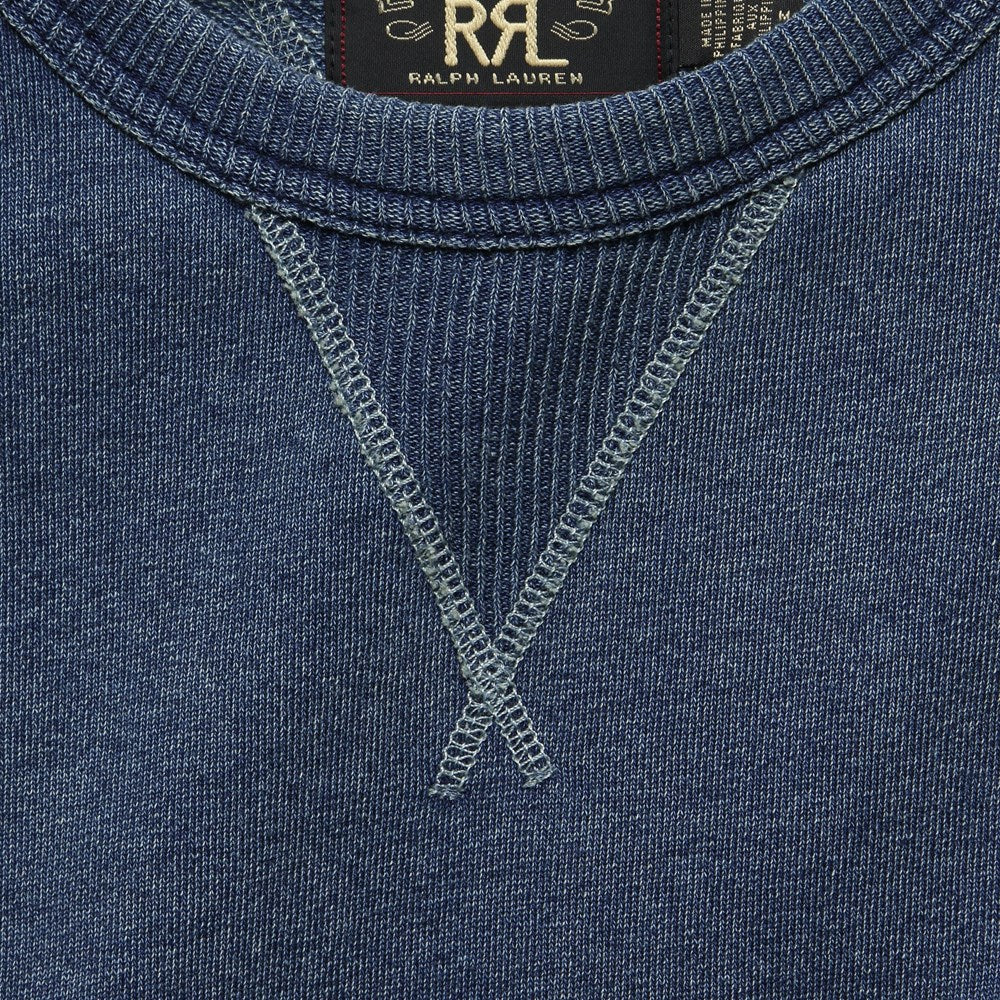 French Terry Sweatshirt - Washed Indigo - RRL - STAG Provisions - Tops - Fleece / Sweatshirt
