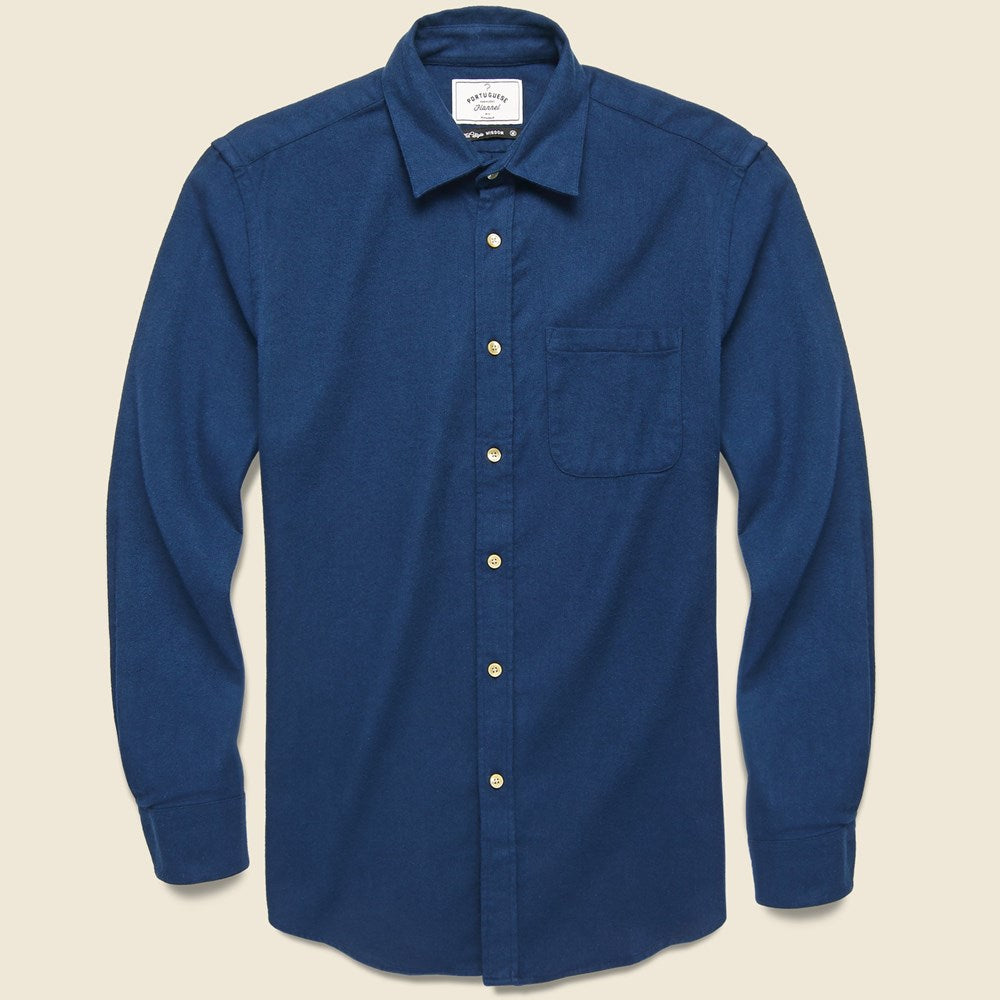 Flannel Teca Shirt - Blue - Portuguese Flannel - STAG Provisions - Tops - L/S Woven - Solid