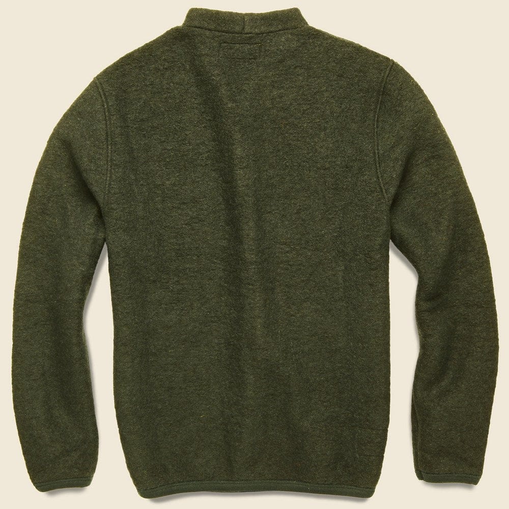 
                          Wool Fleece Cardigan - Olive - Universal Works - STAG Provisions - Tops - Sweater
                        