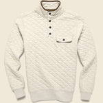 Epic Quilted Fleece Pullover - Oatmeal Melange - Faherty - STAG Provisions - Tops - Fleece / Sweatshirt