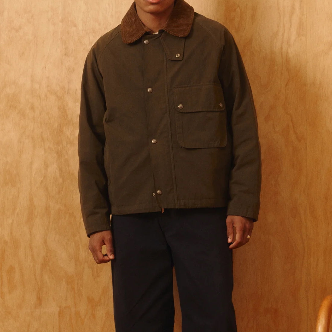 
                          Bay Waxed Nylon Jacket - Olive - Knickerbocker - STAG Provisions - Outerwear - Coat / Jacket
                        