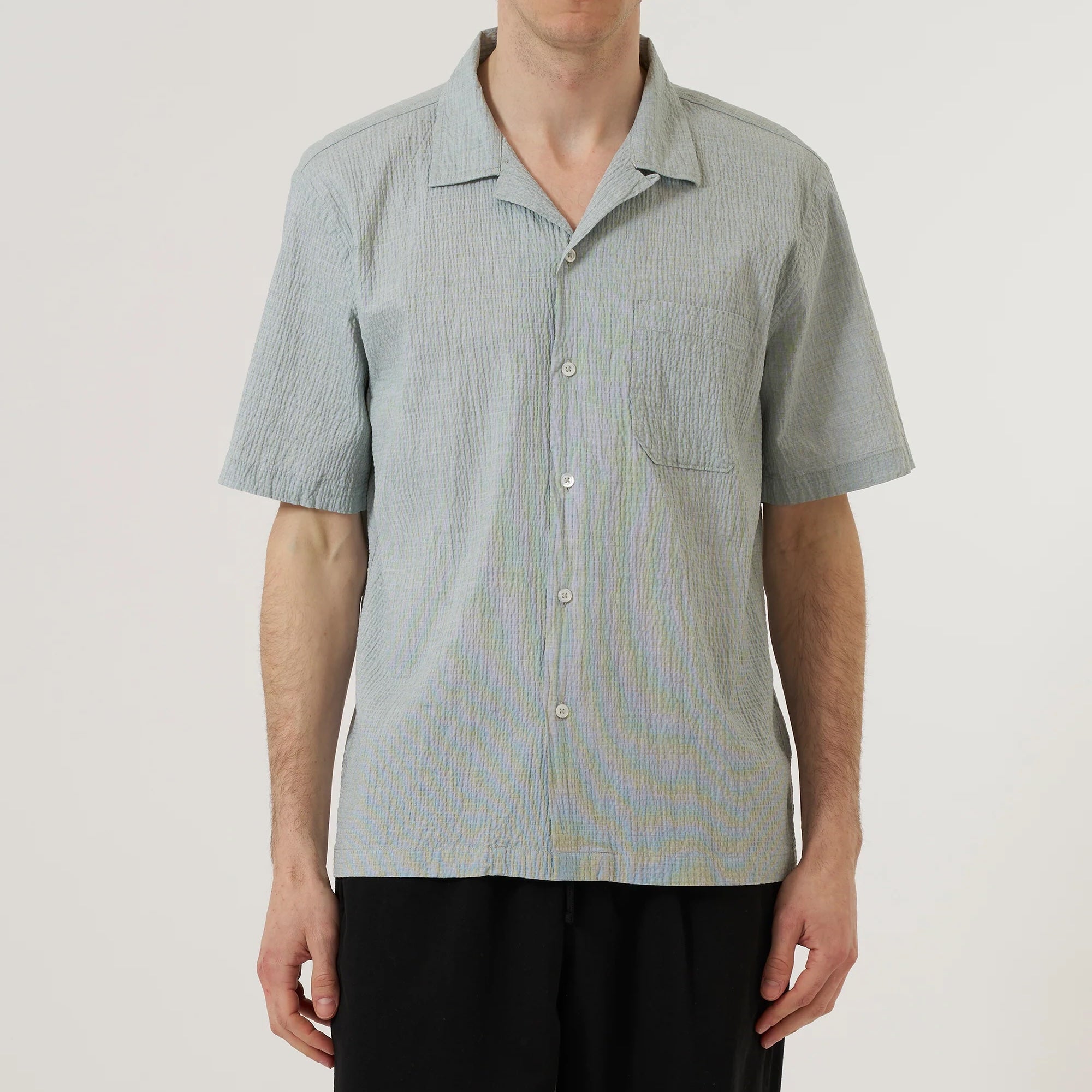 
                          Seersucker Road Shirt - Green - Universal Works - STAG Provisions - Tops - S/S Woven - Seersucker
                        