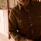 Slim Fit Corduroy Western Shirt - Tan - RRL - STAG Provisions - Tops - L/S Woven - Corduroy