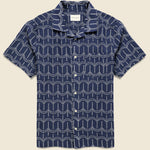 Stachio Shirt - Palm Tree Navy - Far Afield - STAG Provisions - Tops - S/S Woven - Other Pattern