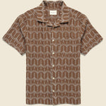 Stachio Shirt - Palm Tree Brown - Far Afield - STAG Provisions - Tops - S/S Woven - Other Pattern
