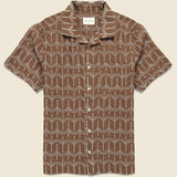 Stachio Shirt - Palm Tree Brown - Far Afield - STAG Provisions - Tops - S/S Woven - Other Pattern