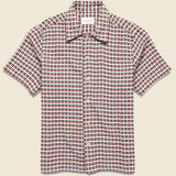 Busey Shirt - Dobby Check Red - Far Afield - STAG Provisions - Tops - S/S Woven - Plaid