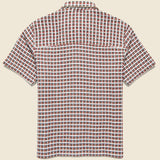 Busey Shirt - Dobby Check Red - Far Afield - STAG Provisions - Tops - S/S Woven - Plaid