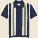 Velzy Cardigan - Navy/Green - Far Afield - STAG Provisions - Tops - S/S Knit