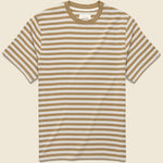 Breton Stripe Tee - Sand/Cornstalk - Far Afield - STAG Provisions - Tops - S/S Tee