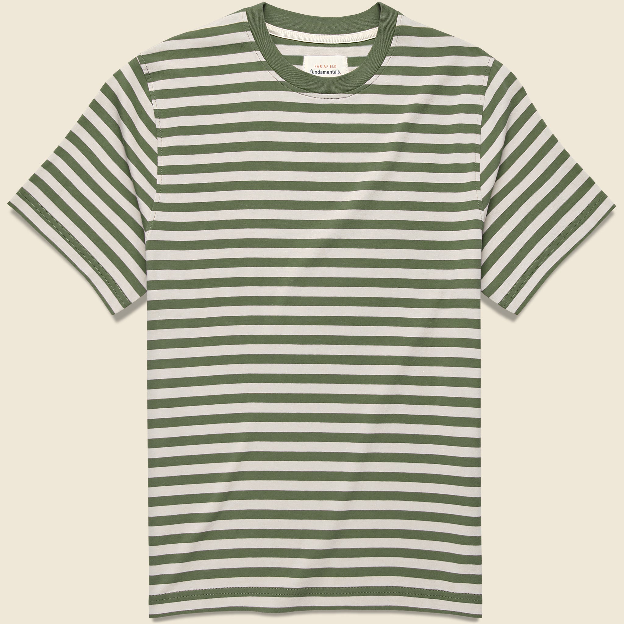 Breton Stripe Tee - Green/Sand