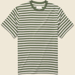 Breton Stripe Tee - Green/Sand - Far Afield - STAG Provisions - Tops - S/S Tee