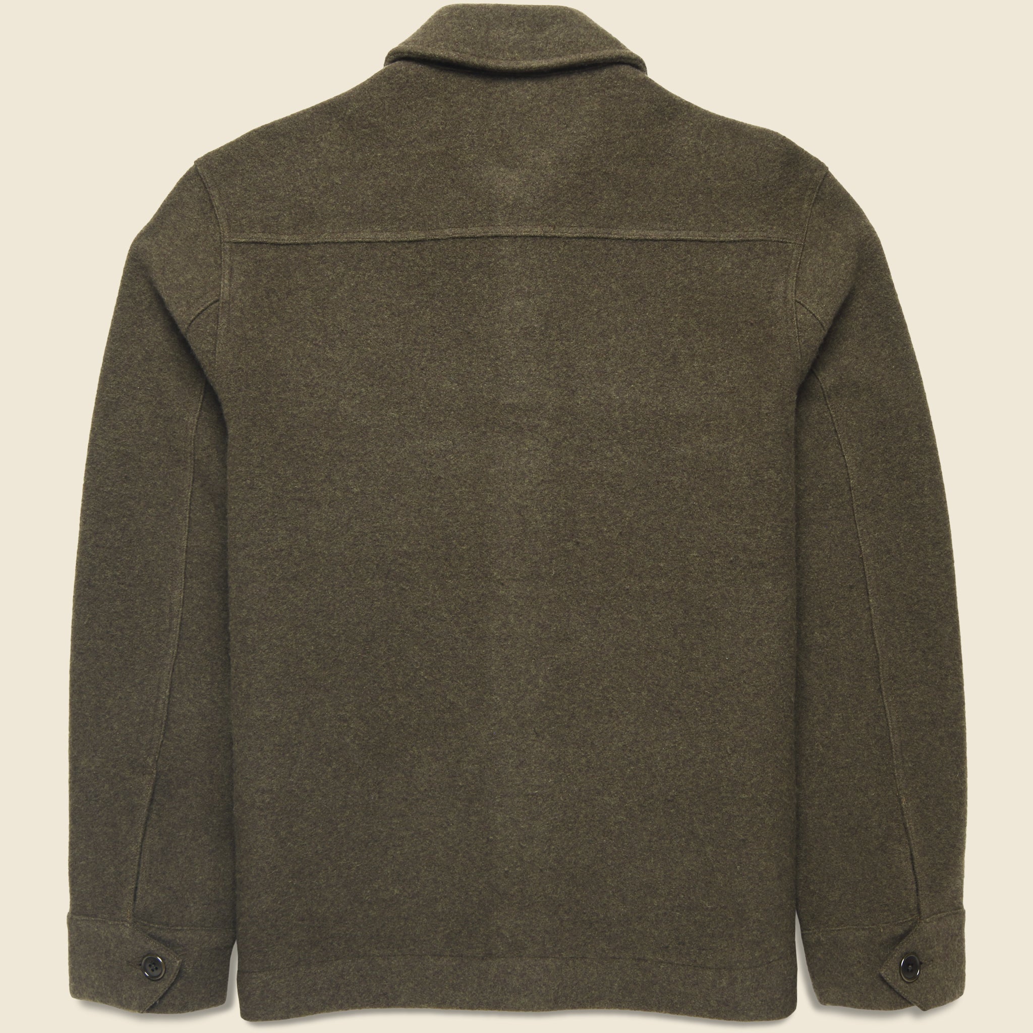 
                          Boiled Wool Work Jacket - Heather Olive - Alex Mill - STAG Provisions - Outerwear - Coat / Jacket
                        