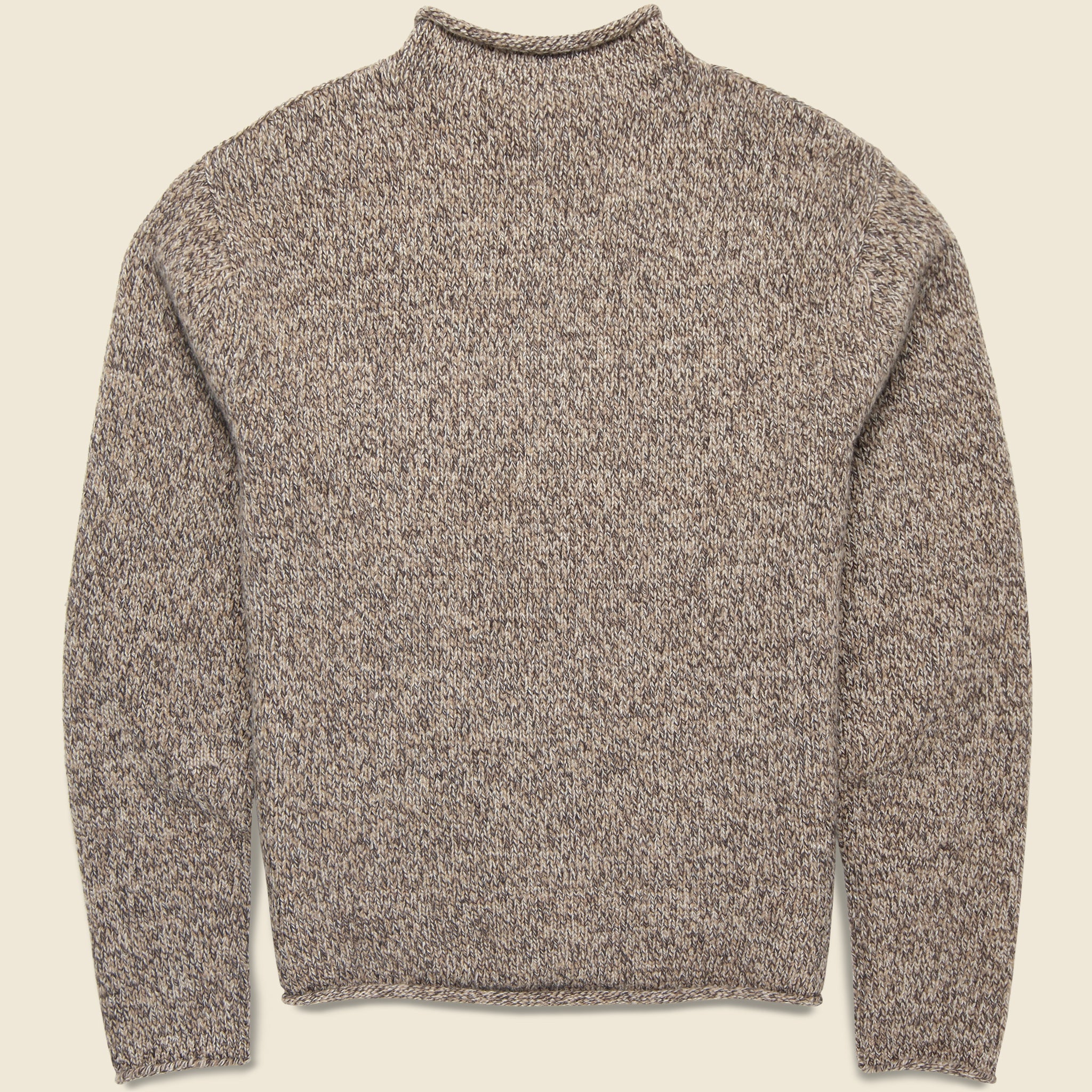 Tweed Roll Neck Sweater - Marled Cedar - Alex Mill - STAG Provisions - Tops - Sweater