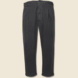 Standard Pleated Chino - Black - Alex Mill - STAG Provisions - Pants - Twill