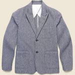 Striped Cotton Linen Mercer Blazer - Navy/Blue/Ivory - Alex Mill - STAG Provisions - Suiting - Sport Coat