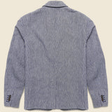 Striped Cotton Linen Mercer Blazer - Navy/Blue/Ivory - Alex Mill - STAG Provisions - Suiting - Sport Coat
