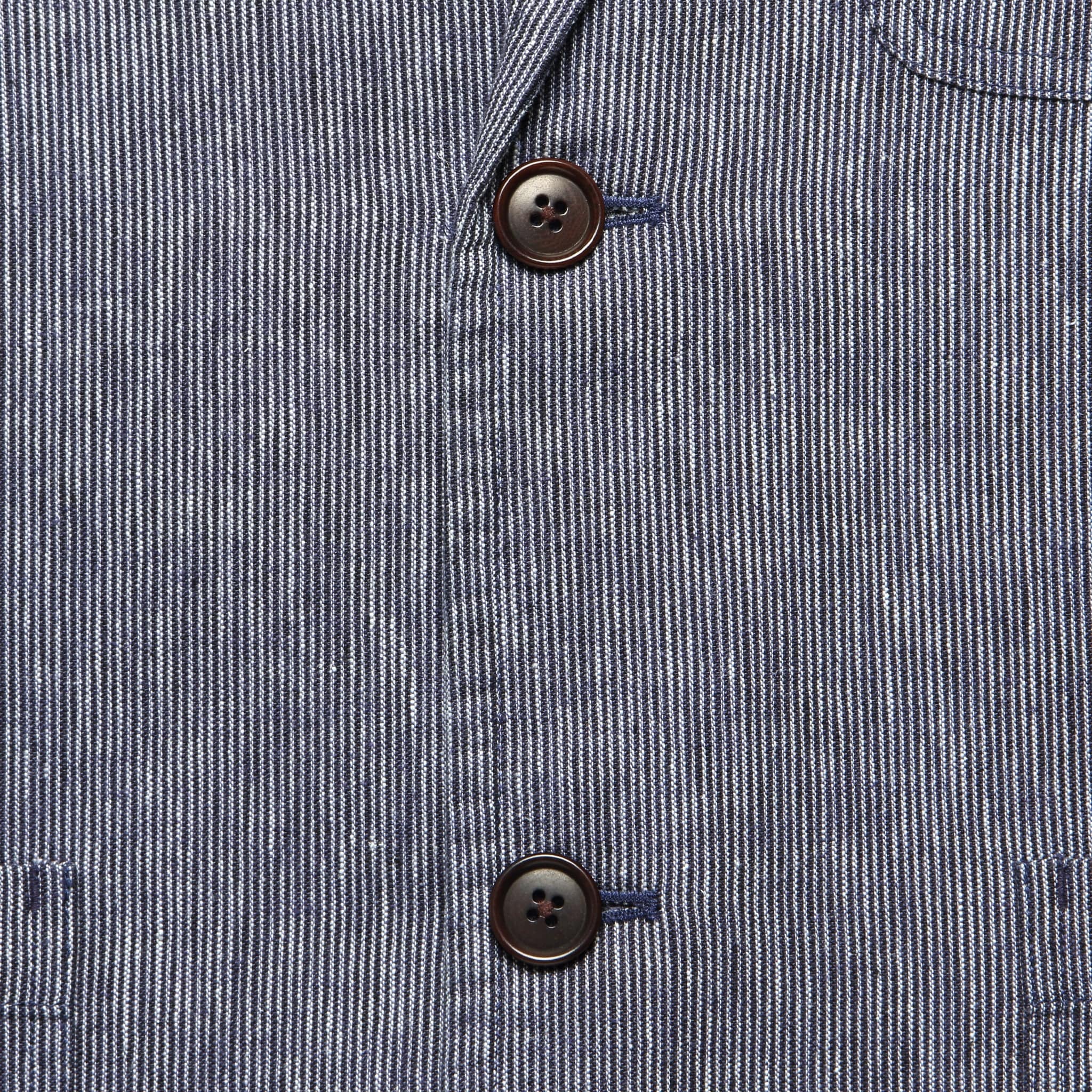 Striped Cotton Linen Mercer Blazer - Navy/Blue/Ivory - Alex Mill - STAG Provisions - Suiting - Sport Coat
