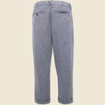 Striped Cotton Linen Pleated Pant - Navy/Blue/Ivory - Alex Mill - STAG Provisions - Suiting - Suit Pant