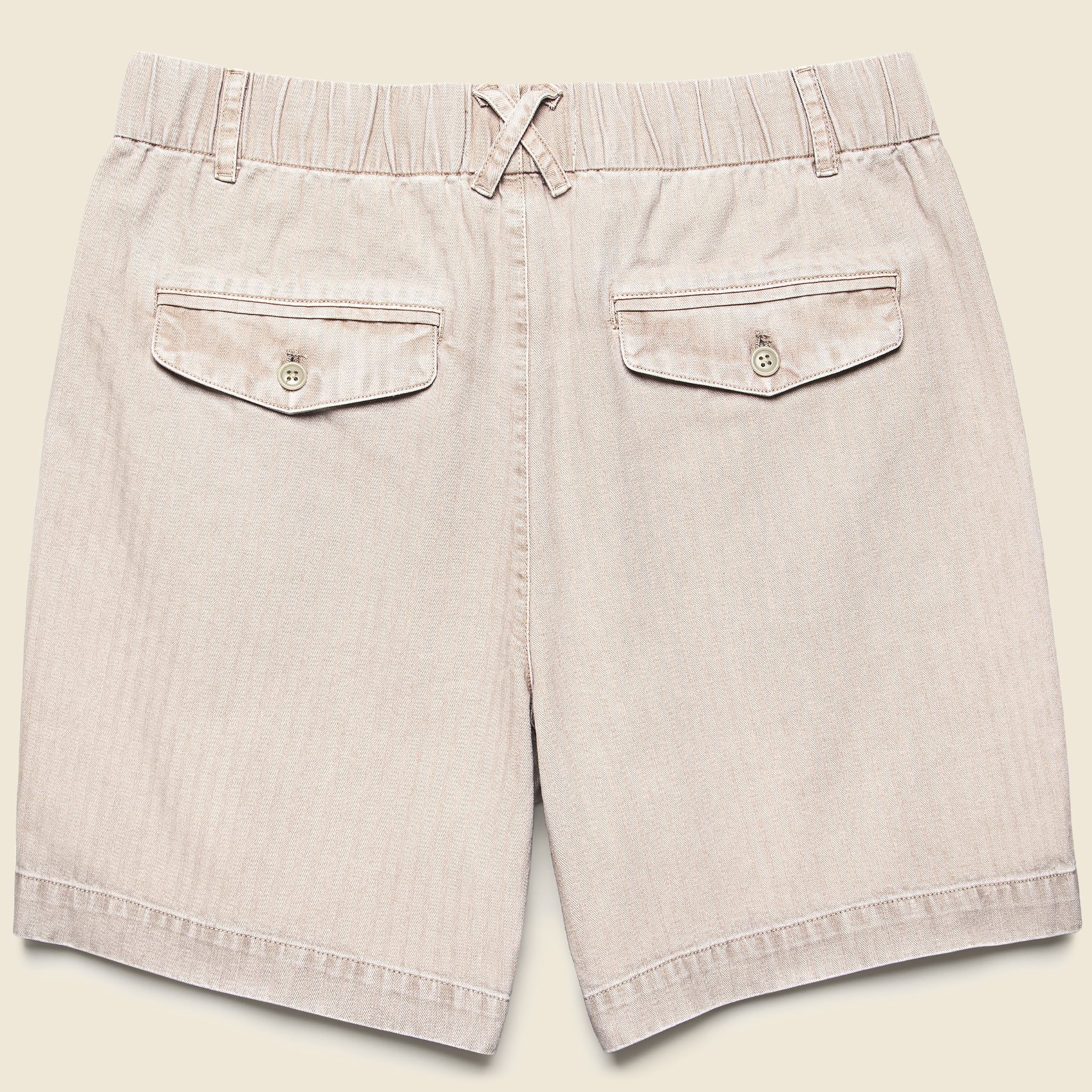 7" Herringbone Pull-On Shorts - Faded Grey - Alex Mill - STAG Provisions - Shorts - Solid