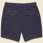 7" Herringbone Pull-On Shorts - Navy - Alex Mill - STAG Provisions - Shorts - Solid