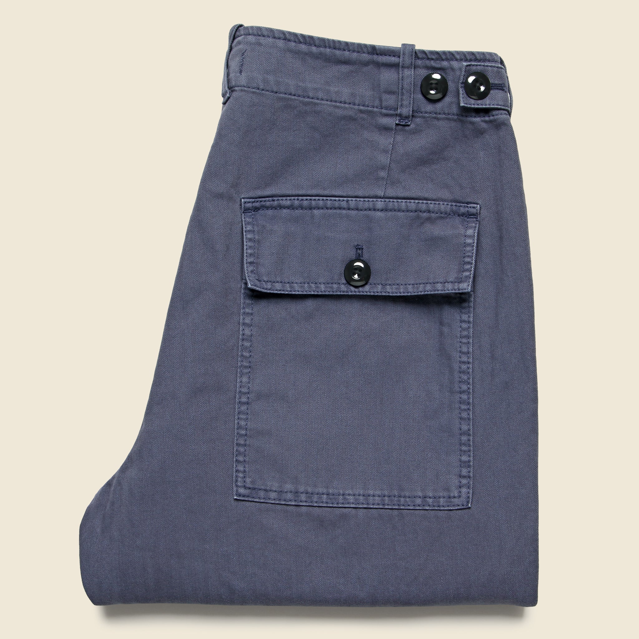 Herringbone Field Pant - Blue - Alex Mill - STAG Provisions - Pants - Twill