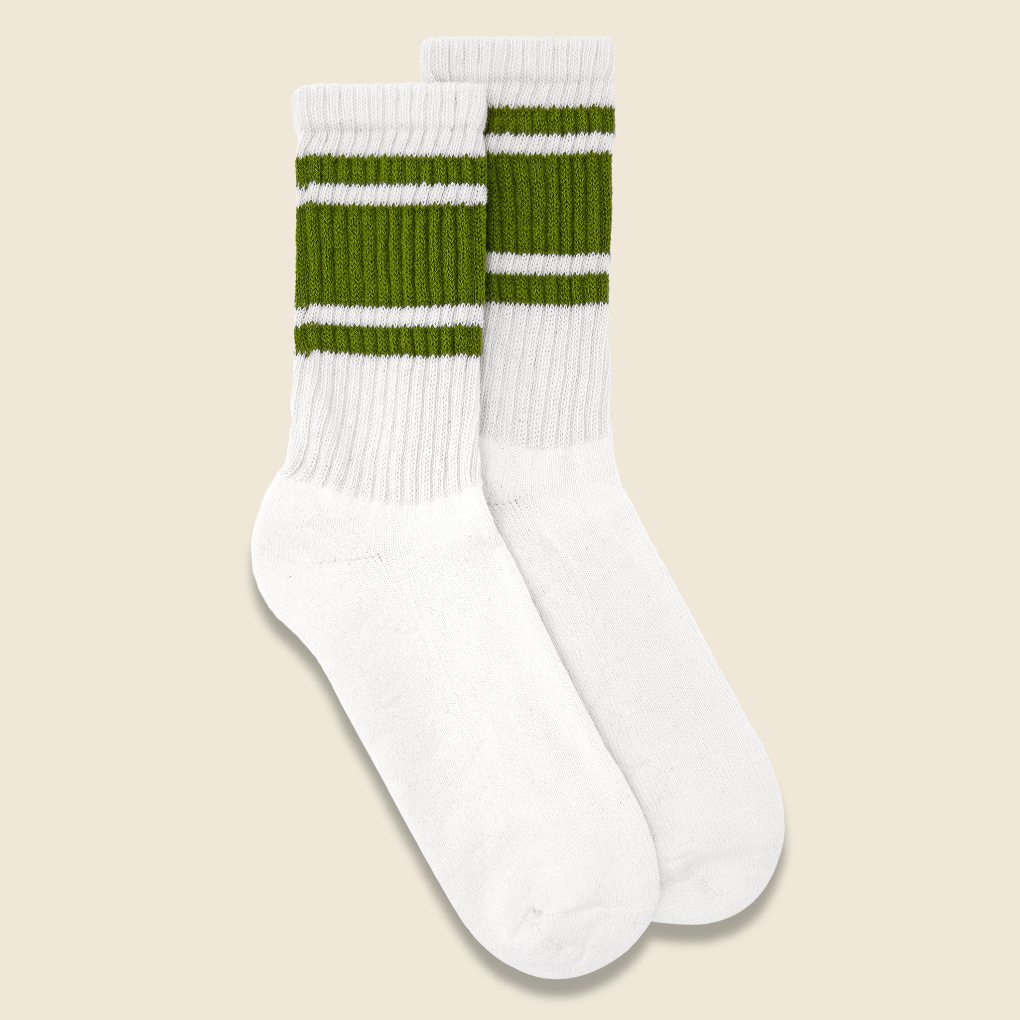 Retro Mono Stripe Crew Sock - Chive - American Trench - STAG Provisions - Accessories - Socks