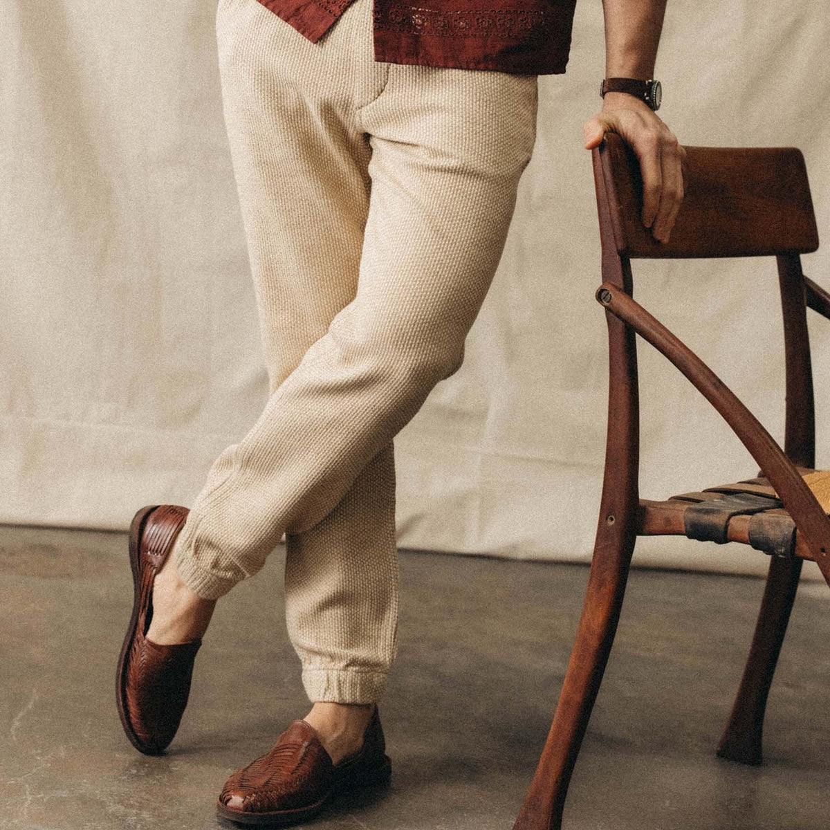 
                          Apres Pant - Natural Sashiko - Taylor Stitch - STAG Provisions - Pants - Lounge
                        