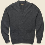 Elbow Patch Cardigan - Charcoal - BEAMS+ - STAG Provisions - Tops - Sweater