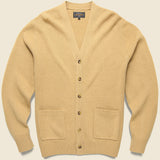 Elbow Patch Cardigan - Beige - BEAMS+ - STAG Provisions - Tops - Sweater