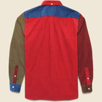 Corduroy Panel Shirt - Red/Multi - BEAMS+ - STAG Provisions - Tops - L/S Woven - Corduroy