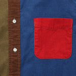 Corduroy Panel Shirt - Red/Multi - BEAMS+ - STAG Provisions - Tops - L/S Woven - Corduroy