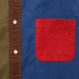 Corduroy Panel Shirt - Red/Multi - BEAMS+ - STAG Provisions - Tops - L/S Woven - Corduroy