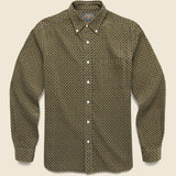 Corduroy Print Shirt - Brown - BEAMS+ - STAG Provisions - Tops - L/S Woven - Corduroy