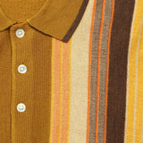 Striped Knit Sweater Polo - Mustard - BEAMS+ - STAG Provisions - Tops - Sweater