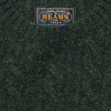 Cable Crewneck Sweater - Green - BEAMS+ - STAG Provisions - Tops - Sweater