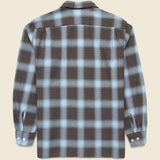 Open Collar Ombre Plaid Shirt - Brown - BEAMS+ - STAG Provisions - Tops - L/S Woven - Plaid