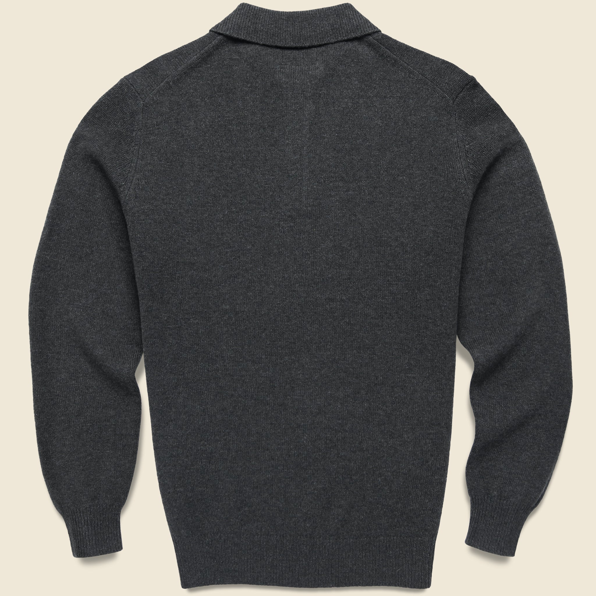 
                          Knit Polo - Charcoal - BEAMS+ - STAG Provisions - Tops - Sweater
                        