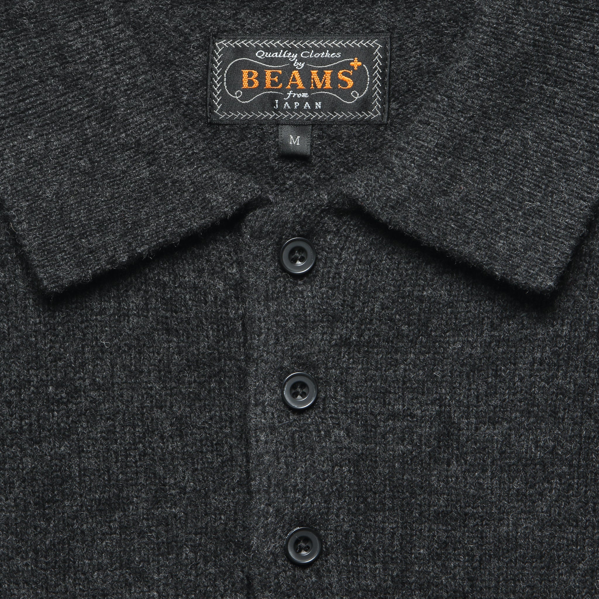 
                          Knit Polo - Charcoal - BEAMS+ - STAG Provisions - Tops - Sweater
                        