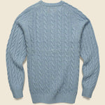 Cable Crewneck Sweater - Sax - BEAMS+ - STAG Provisions - Tops - Sweater