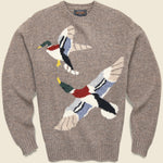 Crew Intarsia Duck Sweater - Beige - BEAMS+ - STAG Provisions - Tops - Sweater