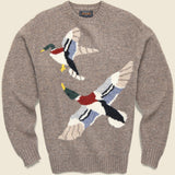 Crew Intarsia Duck Sweater - Beige - BEAMS+ - STAG Provisions - Tops - Sweater