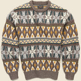 Fair Isle Crew Sweater - Brown - BEAMS+ - STAG Provisions - Tops - Sweater