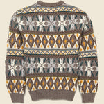 Fair Isle Crew Sweater - Brown - BEAMS+ - STAG Provisions - Tops - Sweater