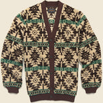 Boa Jacquard Cardigan - Brown - BEAMS+ - STAG Provisions - Tops - Sweater